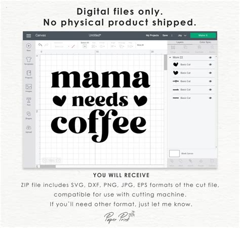 Mama Needs Coffee Svg Mom Shirt Svg Mama Life Svg Mom Quote Etsy