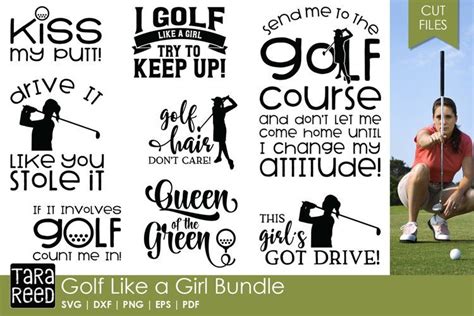 Golf Like A Girl Svg Bundle Funny Golf Quotes Golf Quotes Funny