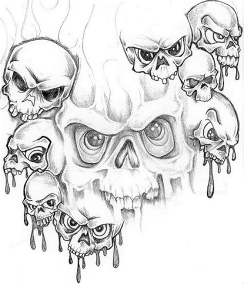 Skull Tattoo Outline Designs Tattoo Area