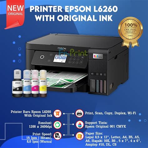 Jual Printer Epson Ecotank L6260 L6290 Multifungsi Print Scan Copy Wireless Duplex Adf