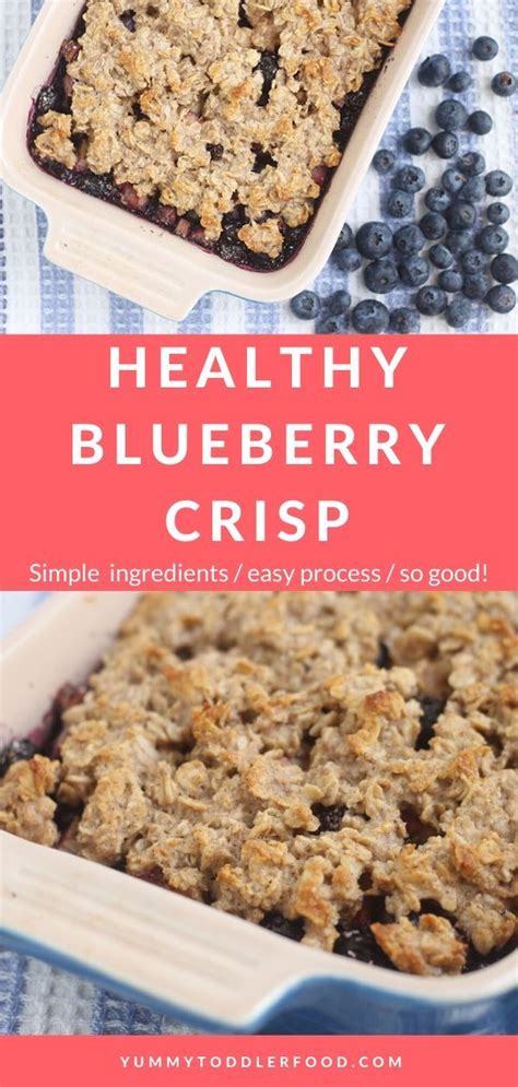 Mix in the eggs and vanilla until well combined, then mix in the oats. Healthy Blueberry Crisp (with Lower Sugar) | Recipe | Healthy blueberry crisp, Healthy desserts ...