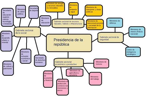 el gobierno del Ecuador realiza un organizador gráficos de los temas