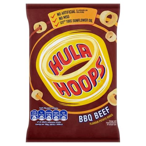 Hula Hoops Big Hoops Bbq Beef Flavour 34g Approved Food