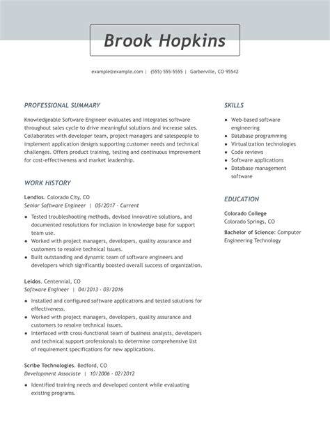 For the software engineers here we are enlisted few best software resume templates. Quality Software Engineer Resume Example | MyPerfectResume