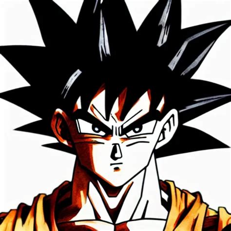 Goku Portrait Ultra Wide Angle By Yoji Shinkawa And Stable Diffusion