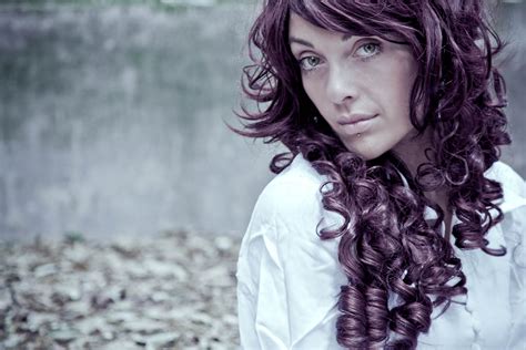 Wallpaper Cosplay Model Long Hair Winter Purple Black Hair