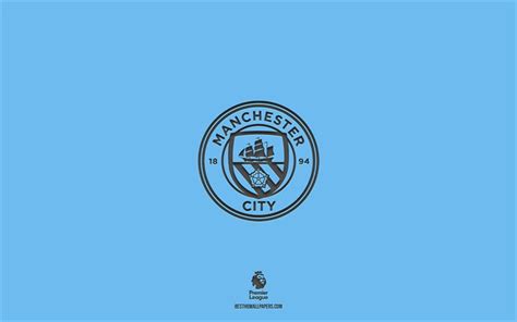 Download Wallpapers Manchester City Fc Blue Background English