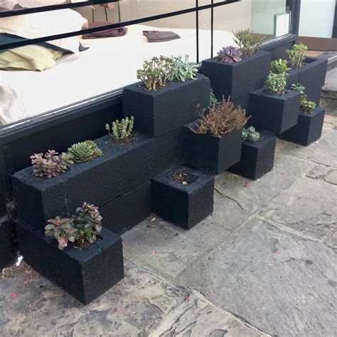 Breeze block planters | Breeze blocks, Patio garden design, Small