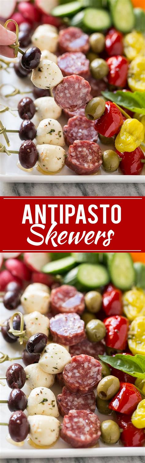 Antipasto Skewers An Assortment Of Italian Meats Cheeses Olives And