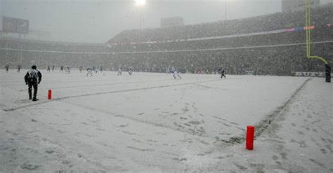 This Picture Of Buffalos Ralph Wilson Stadium Covered In Snow Is
