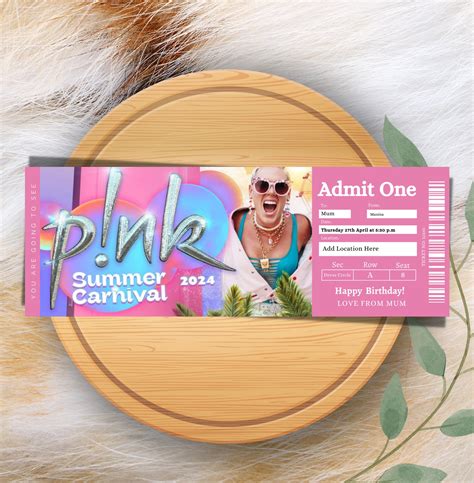 Surprise Pink Summer Carnival Tour 2024 Ticket Stub Keepsake Or Ticket