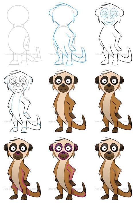 How To Draw A Meerkat Drawings Cute Cartoon Images Cartoon Drawings