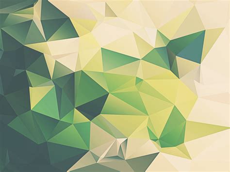 Minimalism Green Geometry Abstract Low Poly Digital