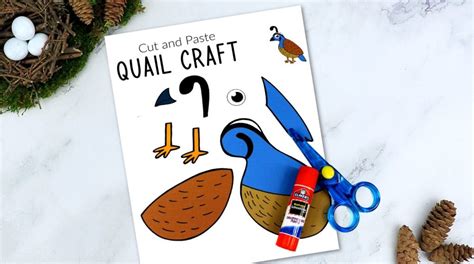 Easy Cut And Paste Quail Craft For Kids Simple Mom Project