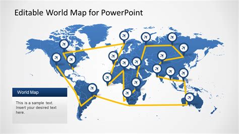 Editable Worldmap For Powerpoint Slidemodel