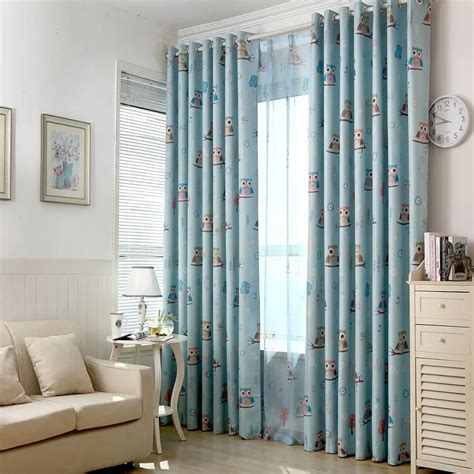 Modern Children Room Blackout Curtain Cartoon Pattern Cloth Curtain