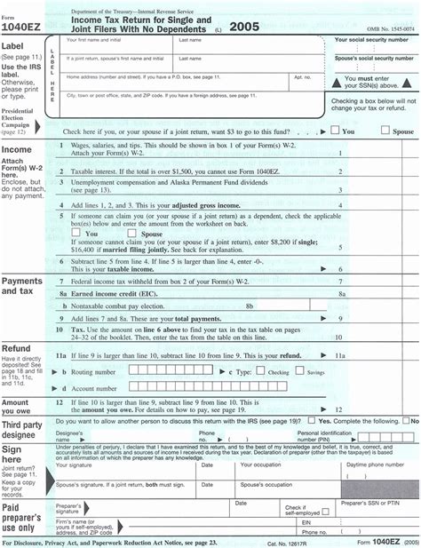 2019 Tax Form 1040ez Printable Mopachange