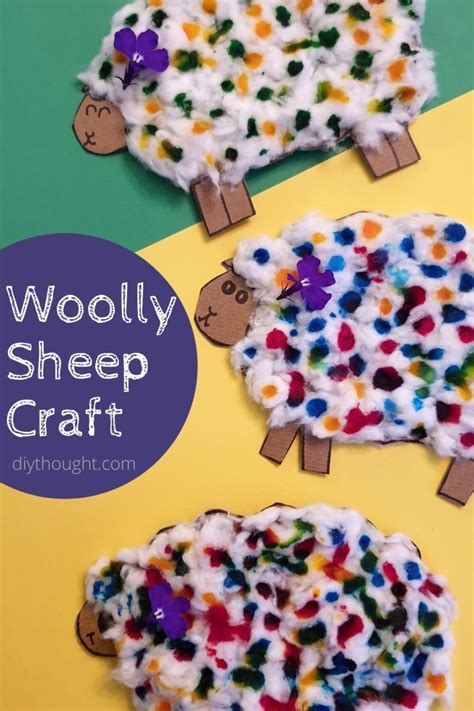 Cardboard Woolly Sheep Craft Diy Thought