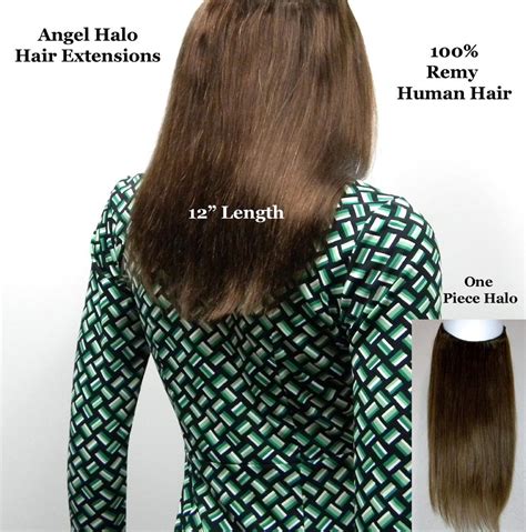 Super easy & safe to apply. 12" Angel HALO Hair Extensions EASY One Piece 100 GRAMS ...