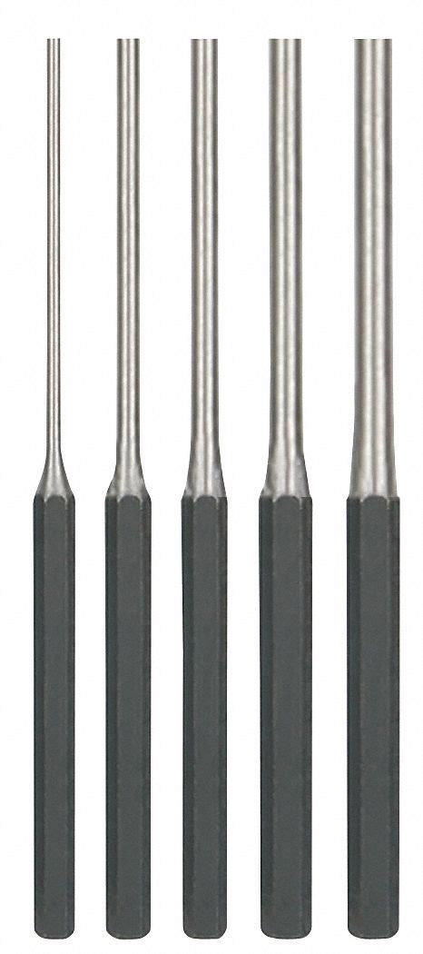 Westward 8 In Carbon Tool Steel Drive Pin Punch Set Number Of Pieces