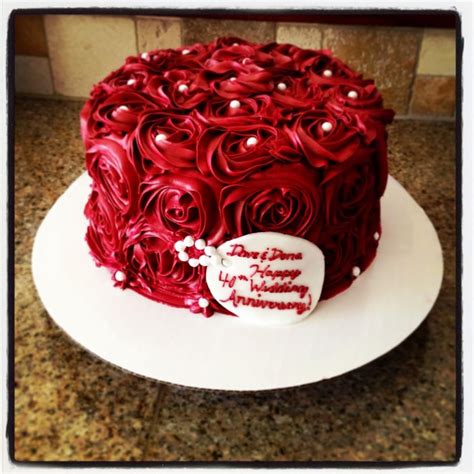 40th Wedding Anniversary Cake Ideas Ruby Wedding Anniversary Cake