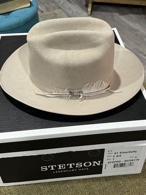 Stetson Open Road 6x Silverbelly Fur Felt Cowboy Western Fedora Hat Ebay