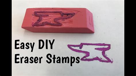 Cheap And Easy Diy Eraser Stamps Youtube