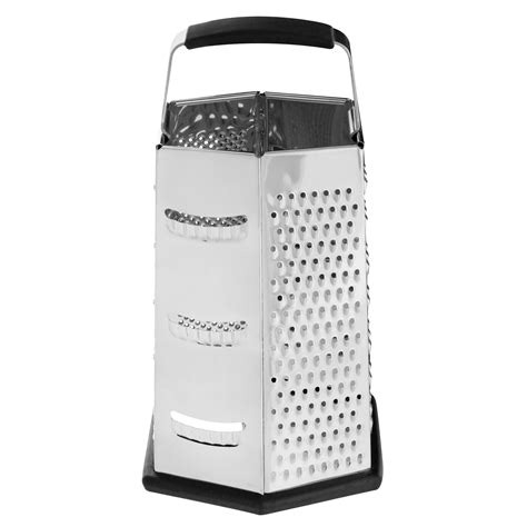 Choice 9 12 6 Sided Stainless Steel Box Grater With Soft Grip