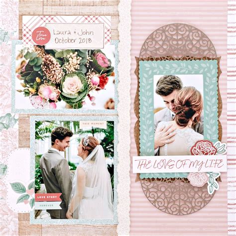 Celebrate Your Happily Ever After With This Wedding Scrapbook Layout Weddingscrapbook