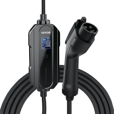 Vevor Portable Ev Charger Ev Car Charging Cable 32 Amp Level 2 Nema 14