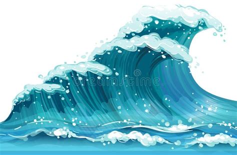 Wave Illustration Of A Huge Ocean Wave Wave Illustration Rainbow