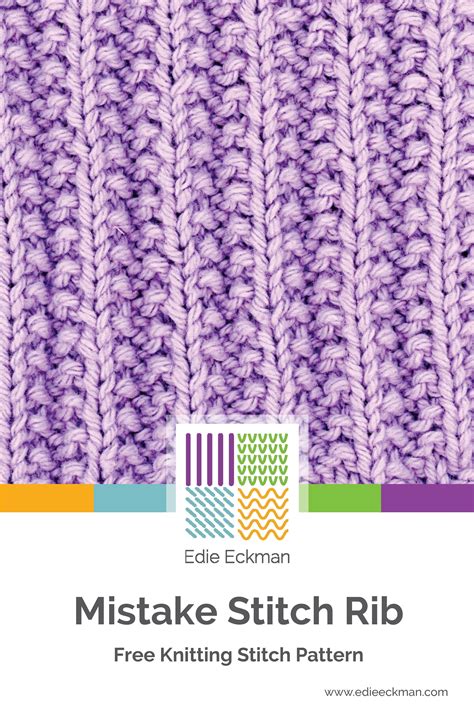 Tip Tuesday Mistake Stitch Rib Edie Eckman Knit Stitch Patterns