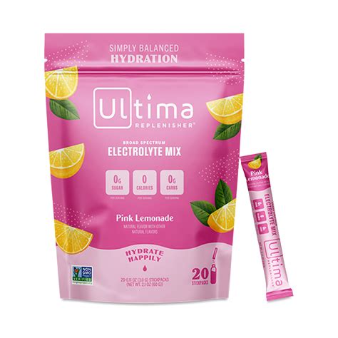 Ultima Replenisher Electrolyte Powder Pink Lemonade Thrive Market