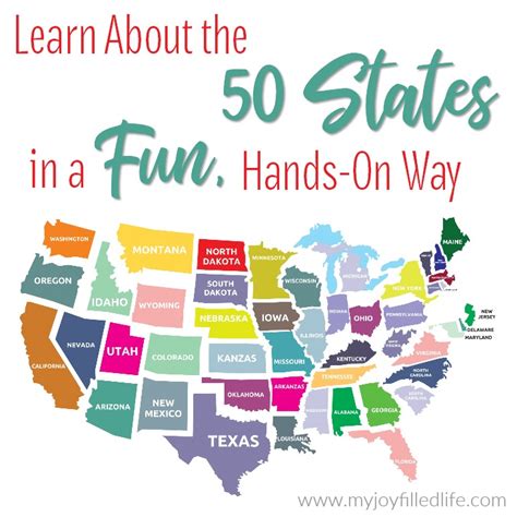 Learn About The 50 States In A Fun Hands On Way My Joy Filled Life