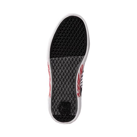 Mens Etnies X Rebel Sports Kayson High Skate Shoe Red White Black