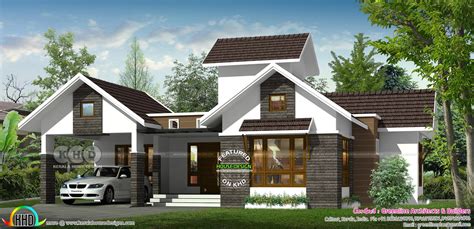 130 Sq M 3 Bedroom Mixed Roof Kerala Home Kerala Home Design And