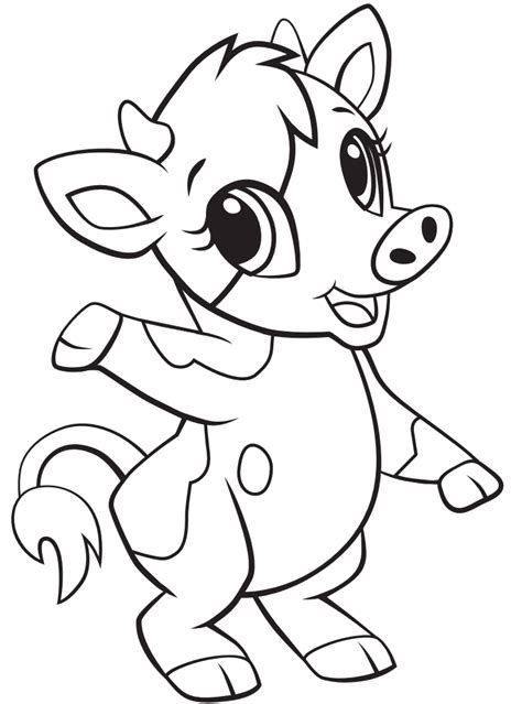 Baby Cow Coloring Page Free Printable Coloring Pages For