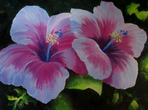 Hibiscus Flower Painting Acrylic At Explore Collection Of Hibiscus Flower