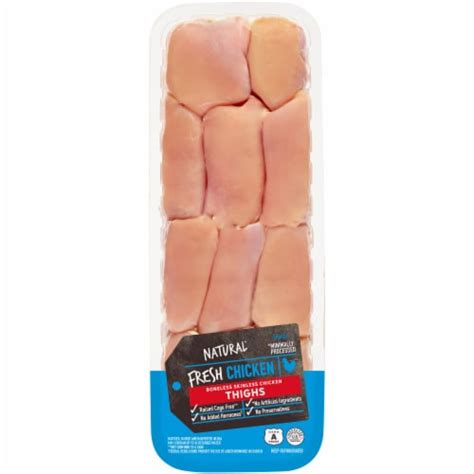 All Natural Boneless Skinless Fresh Chicken Thighs 1 Lb Frys Food Stores