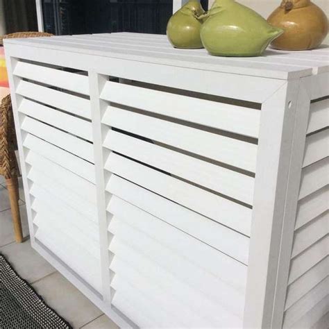 Covering an air conditioner comes with its own set of disadvantages that need to. Source Wood Plastic Composite Outdoor Air conditioner ...