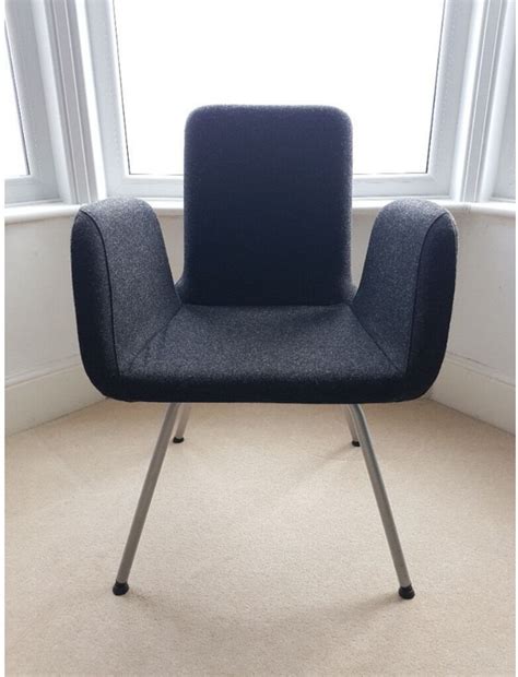 Office chair with armrests, gunnared dark grey/black. IKEA PATRIK desk/living room/office chair , Dark grey ...