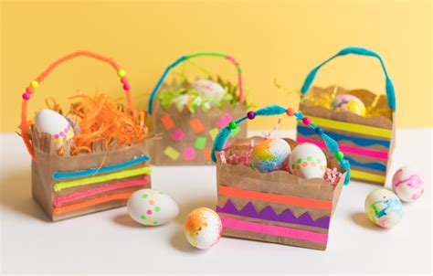 Make Your Own Paper Bag Easter Baskets Kid Made Modern