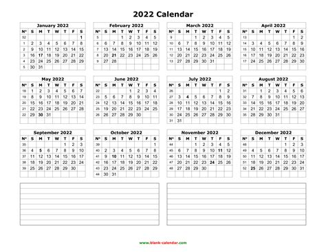 Uk 2022 Printable Calendar One Page Noolyocom Yearly Calendar 2022