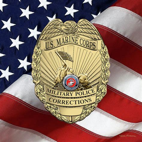 U S Marine Corps Military Police U S M C M P Corrections Badge Over