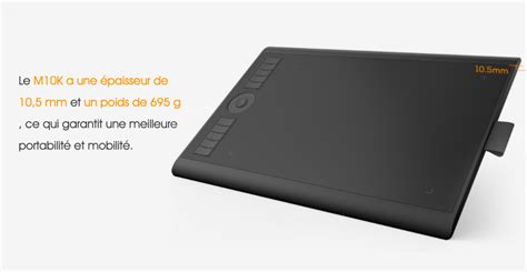 -26€ sur Tablette graphique Gaomon M10K 2018 - Noir - Tablette ...