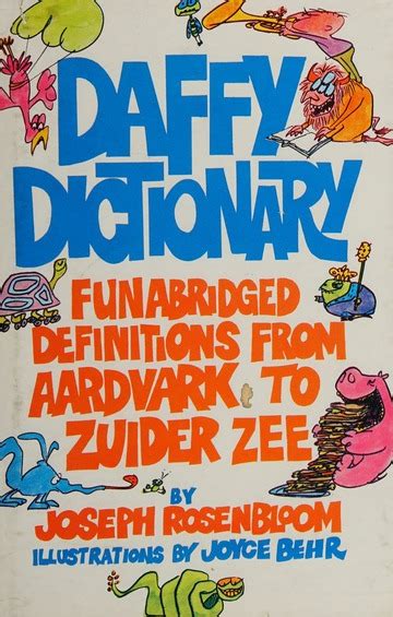 Daffy Dictionary Funabridged Definitions From Aardvark To Zuider Zee
