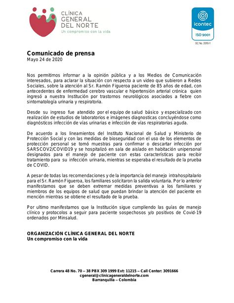 Comunicado De Prensa Mayo 25 De 2020 1 Pdf DocDroid
