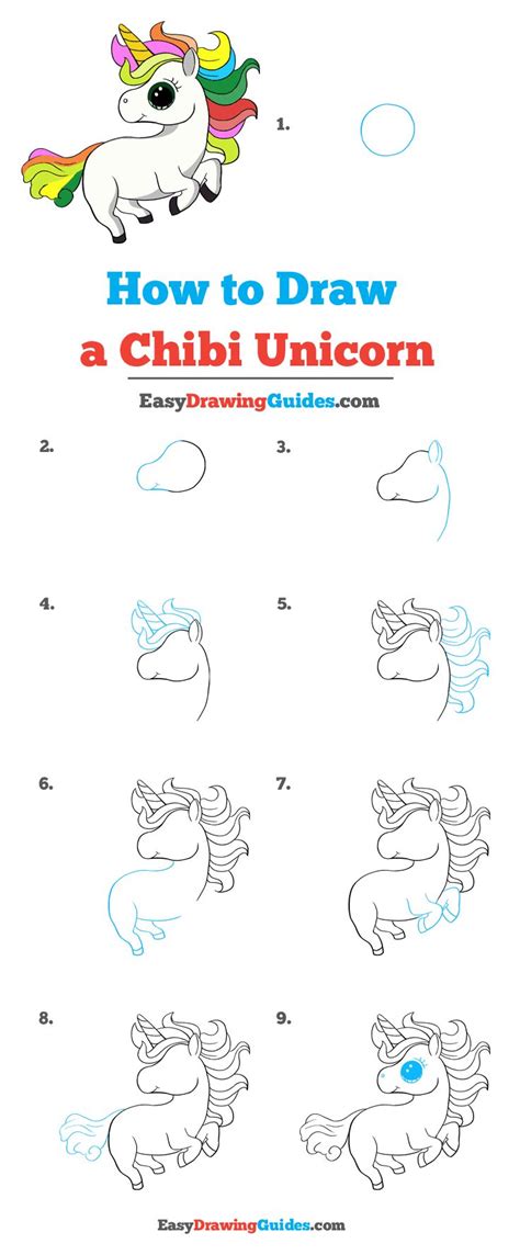 How To Draw A Chibi Unicorn Really Easy Drawing Tutorial In 2023