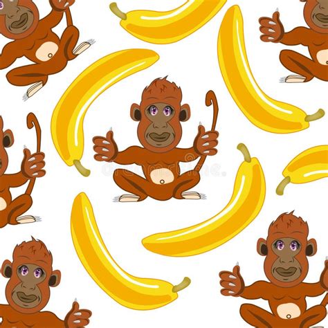 Banana And Ape Stock Illustration Illustration Of Playoff 19807382