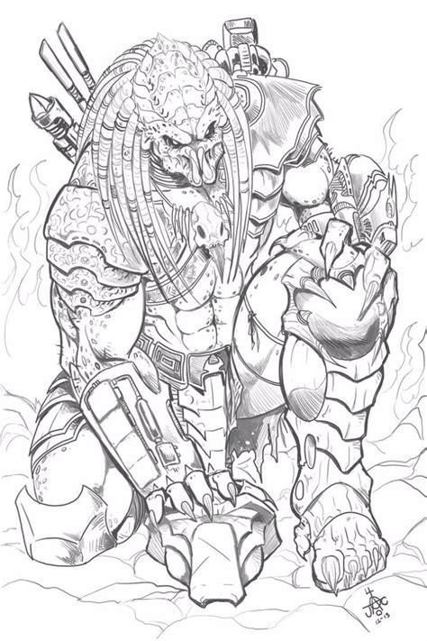 Alien vs predator coloring sheets. Spiderman And Elsa Coloring Pages | Predator artwork ...